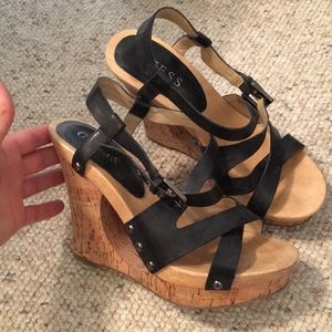 Guess "gweille" cross cross wedge